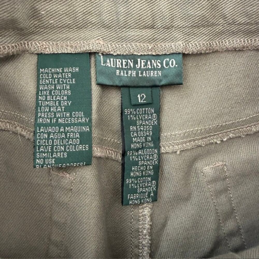 Lauren Jeans Co Ralph Lauren Sage Green Straight Leg Jeans - Size 12 - Picture 5 of 7